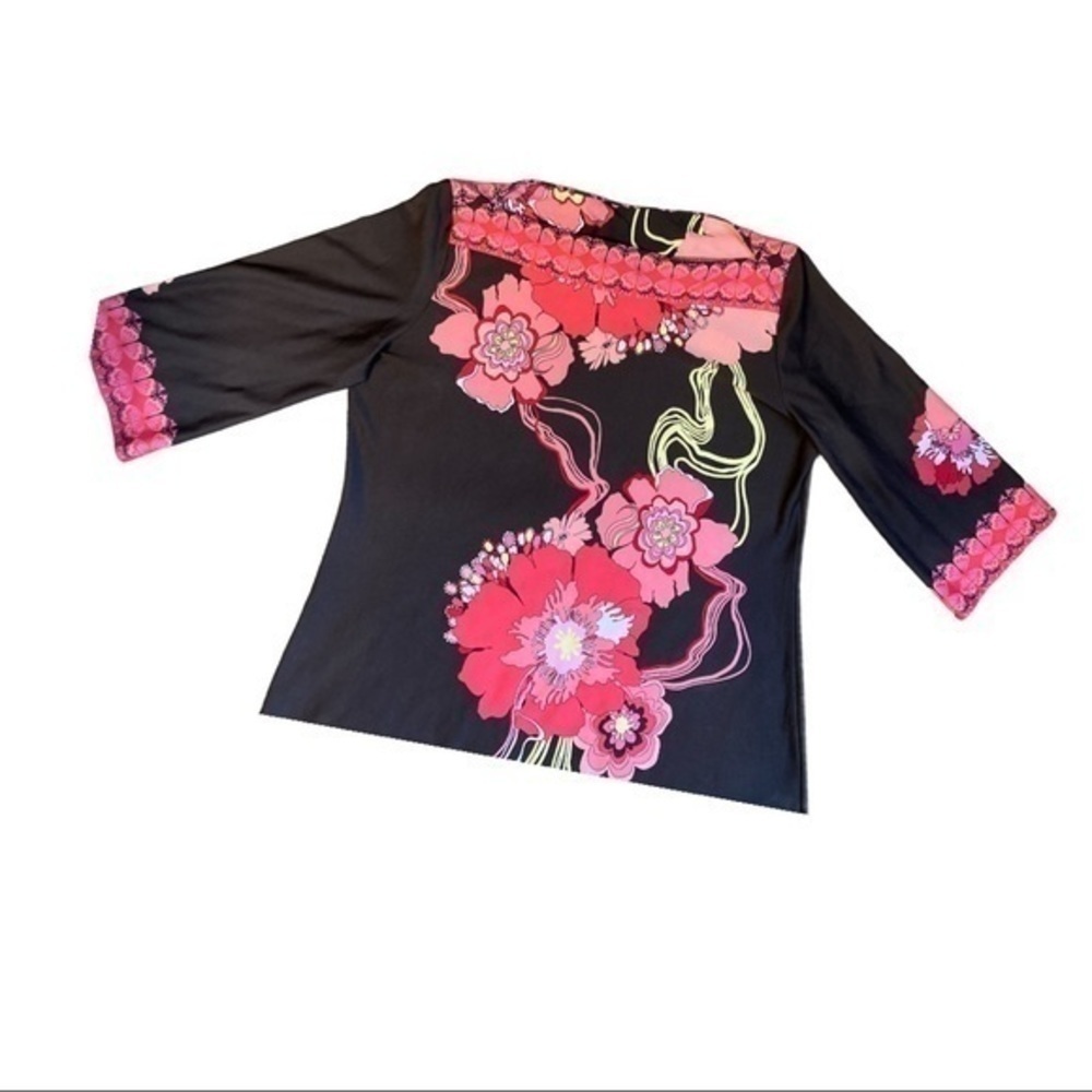 Sweet size 12 adorable tropical dress  3/4 sleeves - Picture 6 of 8
